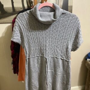 Michaels kors Light Gray Short-Sleeve Cable Turtleneck Sweater